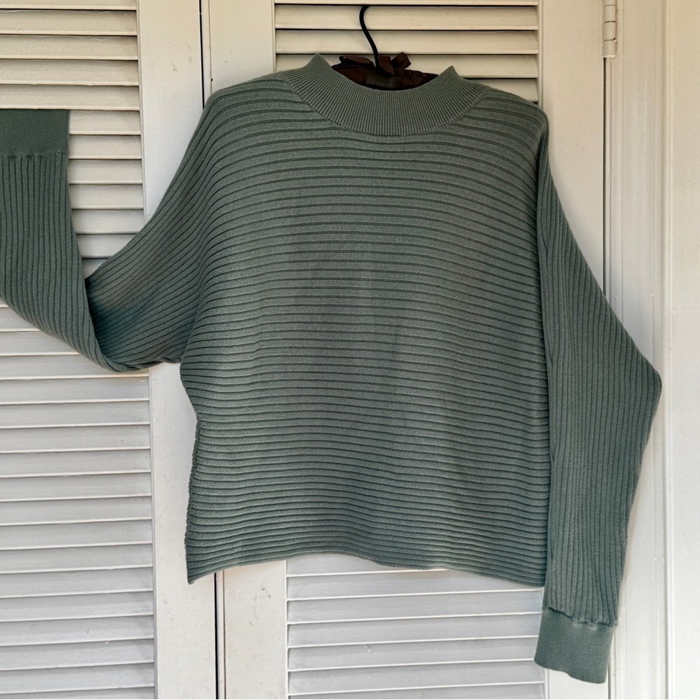 Women's Ribbed Sweater - Dusty Sky Blue